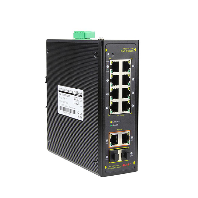 8-ports-10-100Mbps-RJ45-PoE-Gigabit-2-Port-RJ45-SFP-Combo-Industrial-Switch-Managed